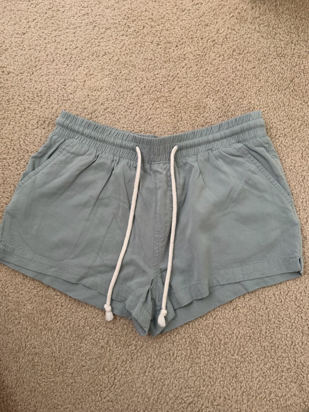 Sage Green Drawstring Shorts – Size Small